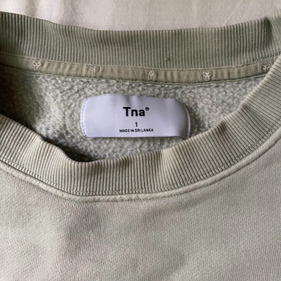 Aritzia Light Green Sweatshirt Sz 1 Crew Neck - Picture 2 of 8